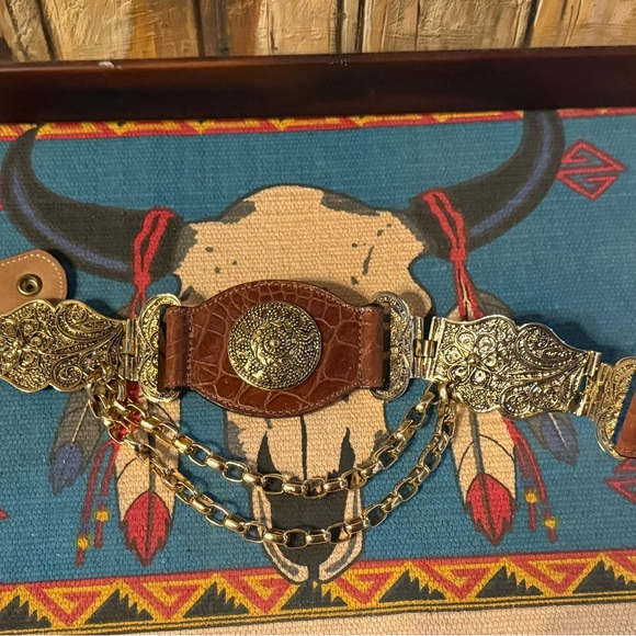 Streets Ahead Tan and Gold Belt - Picture 2 of 3